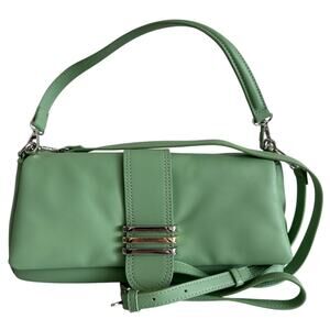 BCBGeneration Vegan Leather Green Crossbody Shoulder Bag Or Convertible Clutch